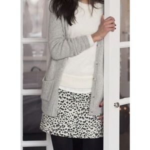 •LOFT• Snow Leopard Mini Skirt